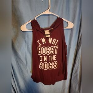 Maroon Graphic Tank Top